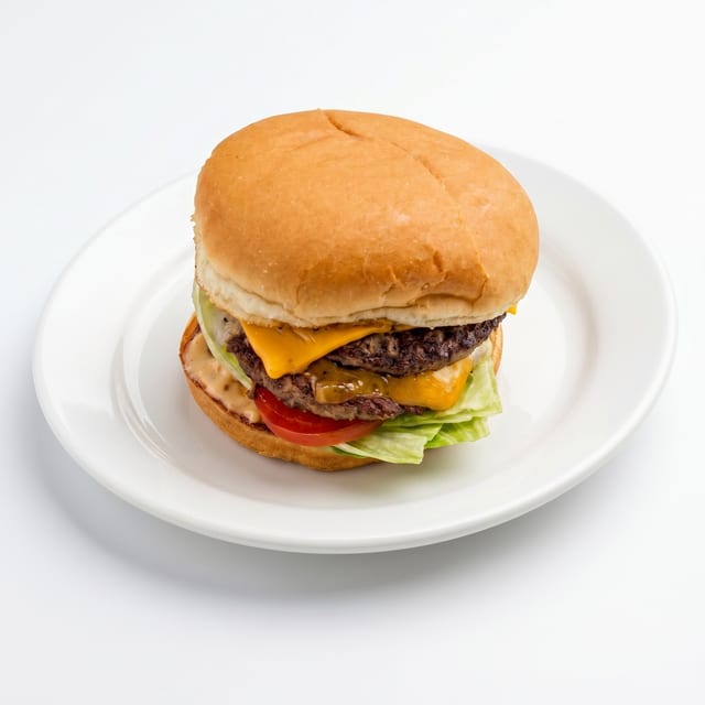 Four Cheese 1/2 LB Burger.